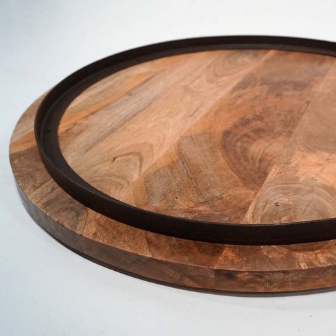 Rund bordplate i mangotre, Ø 70 cm