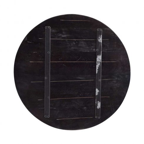 Rund bordplate i svart mangotre, Ø 70 cm