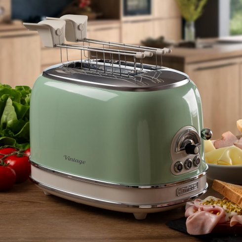 Ariete vintage brødrister i retrostil, grønn