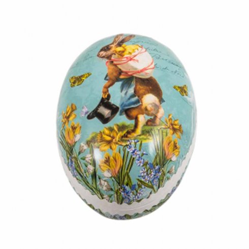 Påskeegg i gammeldags stil, 15 cm, Bunny Mail, blå, 1 stk.