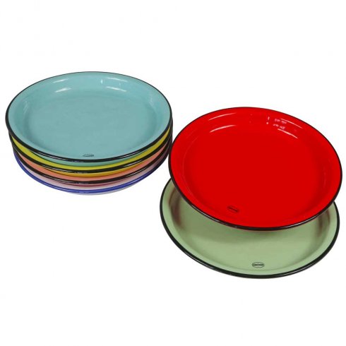 Retro-tallerken Cabanaz 22 cm – Rød