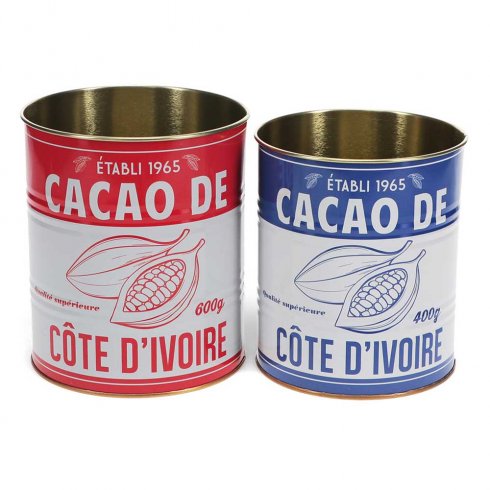 Krukke / blikkboks, 2-pakning, Cacao