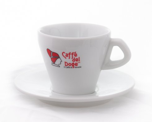 Del Doge-kopp til cappuccino, 6-pakning med fat