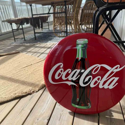 Coca-Cola-plateskilt, Ø 41 cm