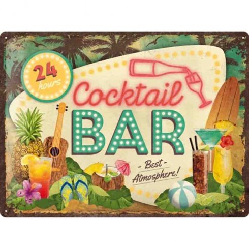 Skilt til cocktailbar, 30 x 40 cm
