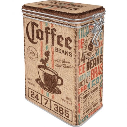 Kaffeboks «Coffee sack» med trykknapp