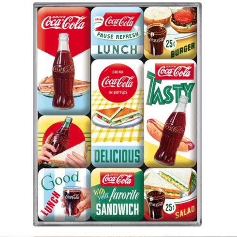 Magnetsett «Coca-Cola Tasty» – 7 små magneter