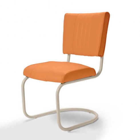 Retro stol creme swing enfärgad orange