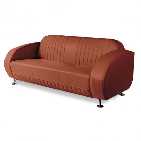 Enfarget sofa i amerikansk diner-stil med høy rygg