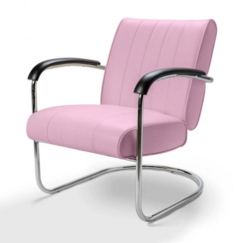 Diner stol nostalgi med armstöd rosa/lila