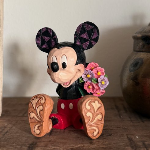 Disney-figur: Mini-Mickey Mouse med blomster