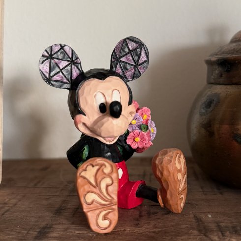 Disney-figur: Mini-Mickey Mouse med blomster