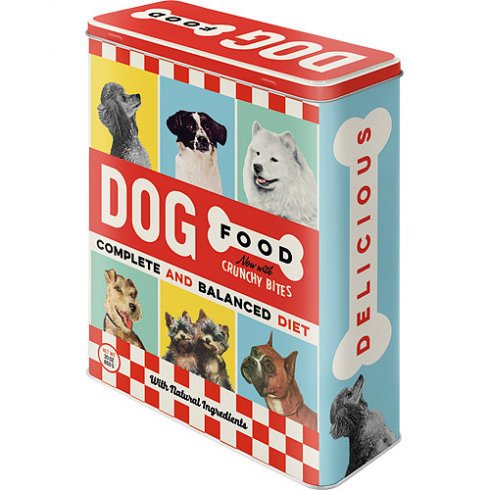 Hundematbeholder, rød/blå, 4 liter