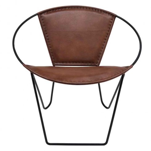 Dulton-loungestol i skinn fra Trademark Living