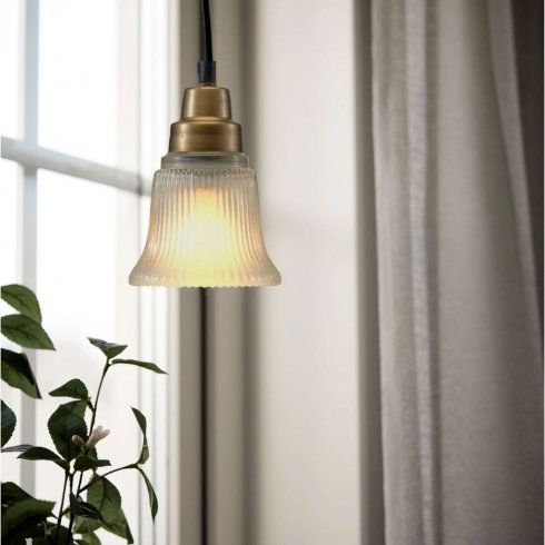 Emmi vinduslampe, antikk messing, 12 cm – Pr Home