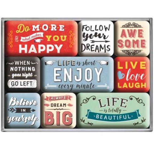 Magnetsett «Enjoy Life» med 9 magneter