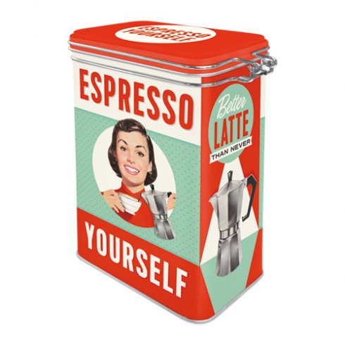 Espresso Yourself-kaffeboks med trykklokk