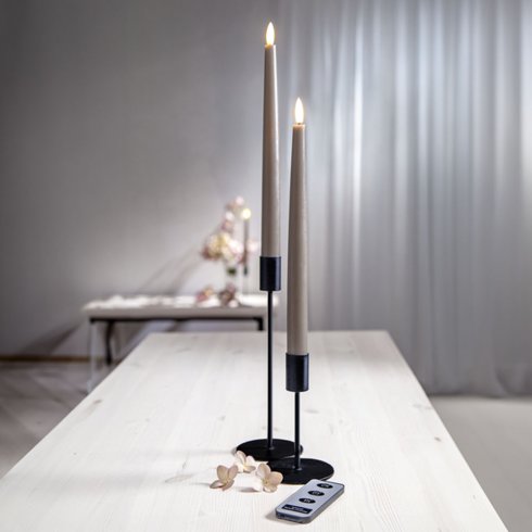 LED-mullvad med lys og flamme, 2-pakning med fjernkontroll