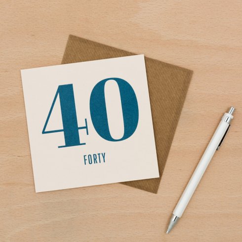 Kort til 40-årsdagen