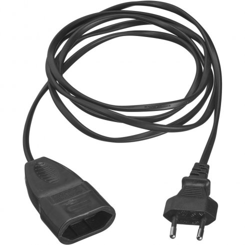 Forlengelseskabel EU, svart, 2 meter – Pr Home