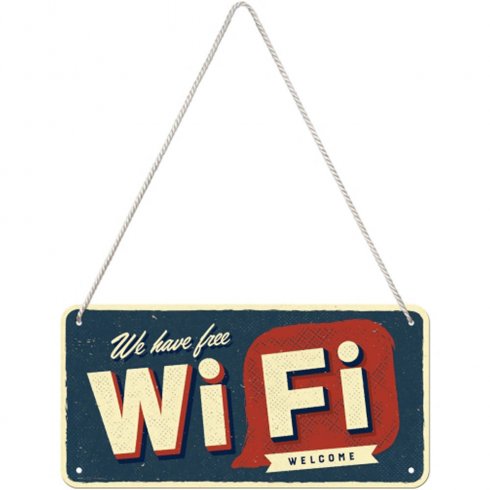 Plateskilt med «Free Wifi»-merke