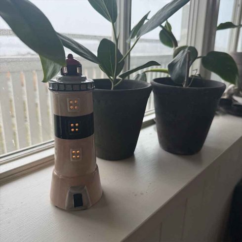 Keramikhus Långe Jan lysestake for varmelys, 18 cm