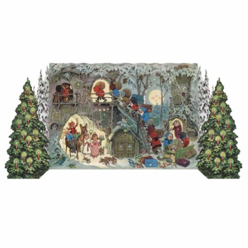Gammeldags adventskalender, utfoldbar, Baumgarten