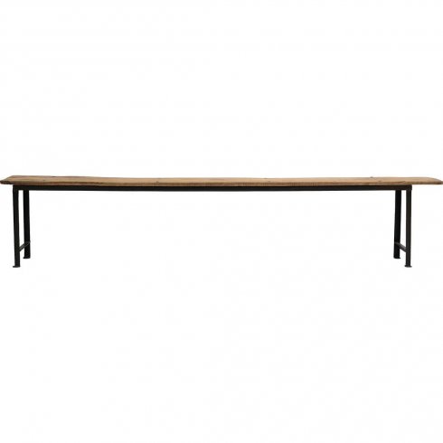 Lang trebenk i gjenvunnet tre, 205 cm
