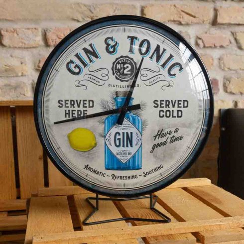 Veggklokke Gin & Tonic 31 cm