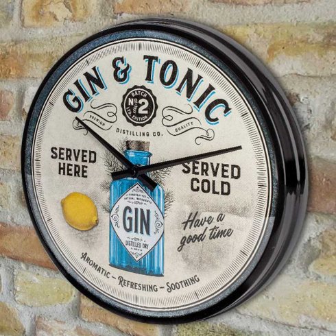 Veggklokke Gin & Tonic 31 cm
