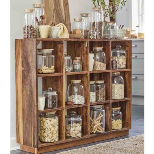 Glasskrukke med bambuslokk, 1000 ml