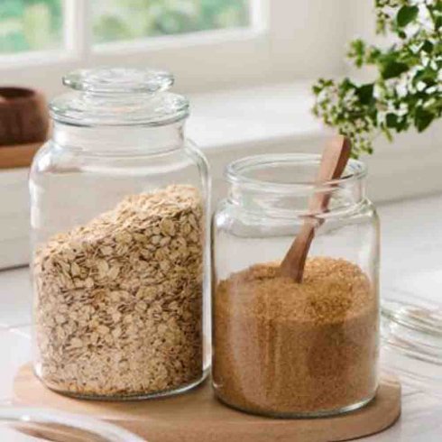Glasskrukke med glasslokk, 1500 ml