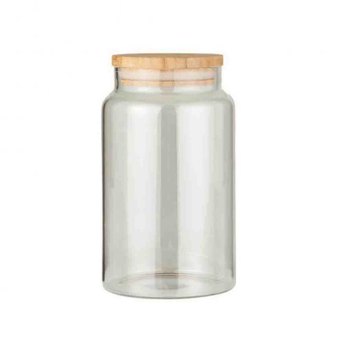 Glasskrukke med bambuslokk, 1000 ml
