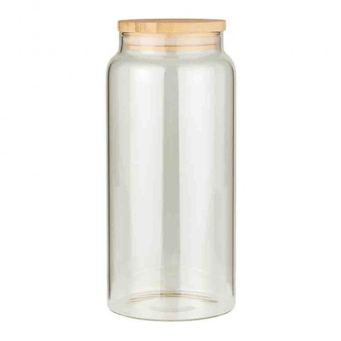Glasskrukke med bambuslokk, 1300 ml