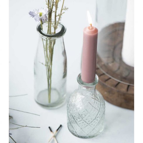 Apotekerglass til lys, mønstret