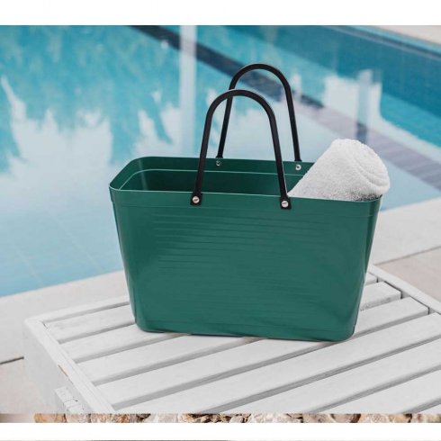 Hinza-veske, stor, mørkegrønn – Green Plastic