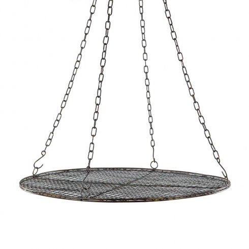Rund hengende hylle med kjeder, Ø 60 cm