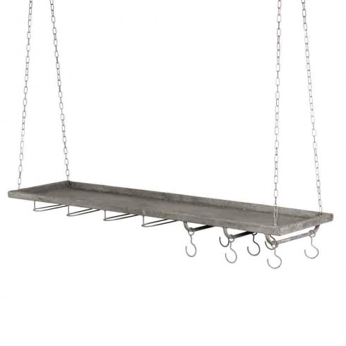 Hengende hylle med S-kroker, 100 cm