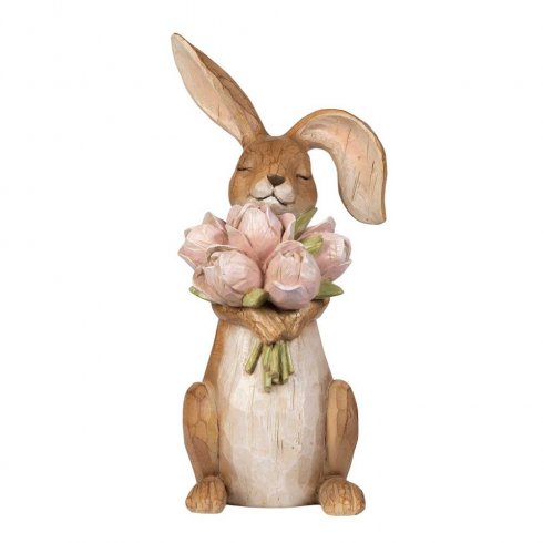 Kaninen Milly med blomster