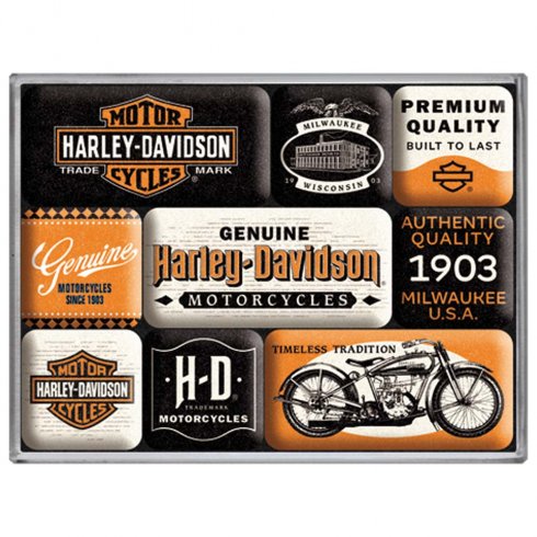 Magnetsett Harley Davidson med 9 magneter