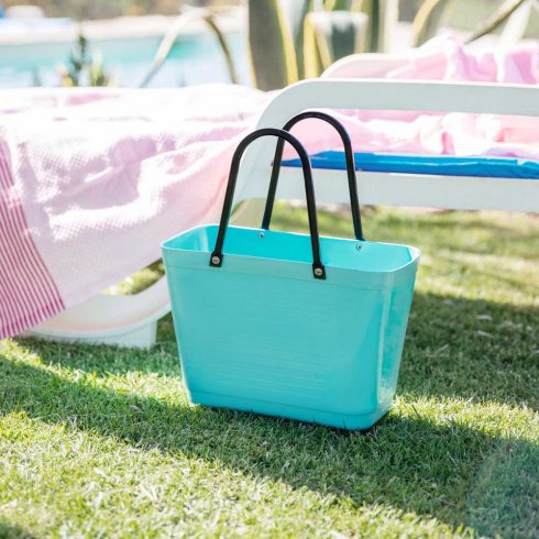 Hinza-veske, liten, Aqua – Green Plastic