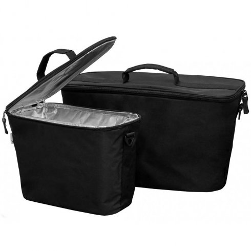 Hinza kjølebag, liten modell, svart, med skulderrem