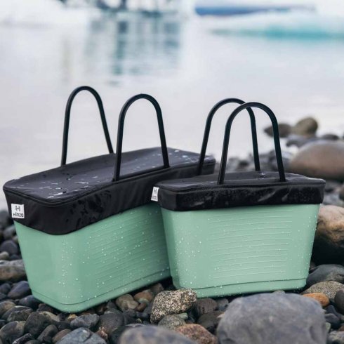 Hinza-veske, liten, olivengrønn – Green Plastic