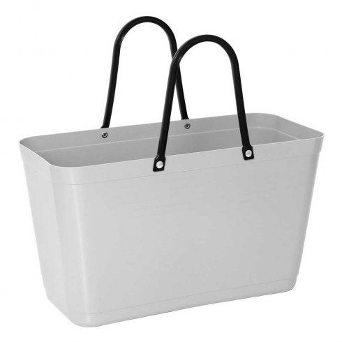 Hinza-veske, stor, lysgrå – Green Plastic
