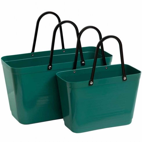 Hinza-veske, stor, mørkegrønn – Green Plastic
