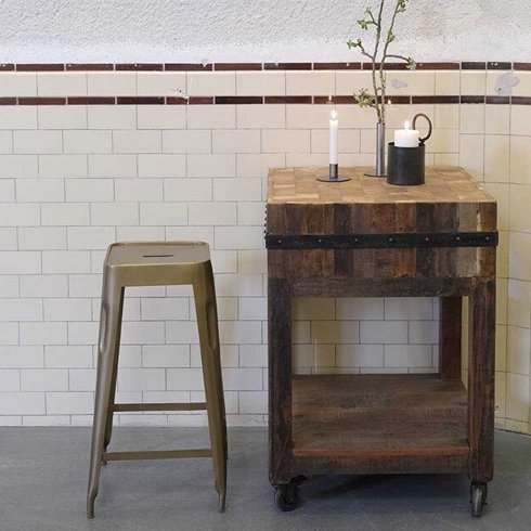 Høy pall Copenhagen Messing Trademark Living