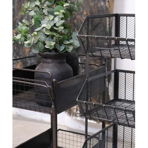 Mesa metallhylle med 4 hyller - Trademark Living