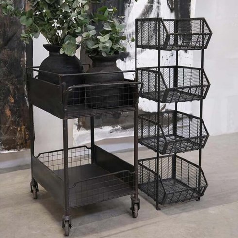 Mesa metallhylle med 4 hyller - Trademark Living