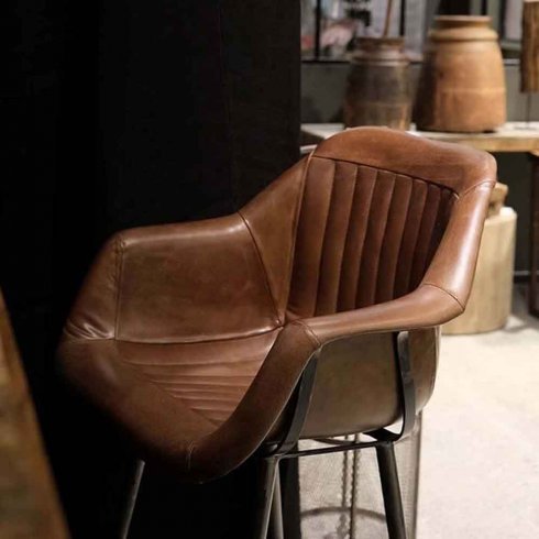 Barstol Icon med skinnsete fra Trademark Living