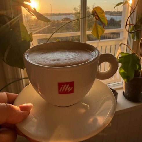 Illy cappuccino-kopp med fat